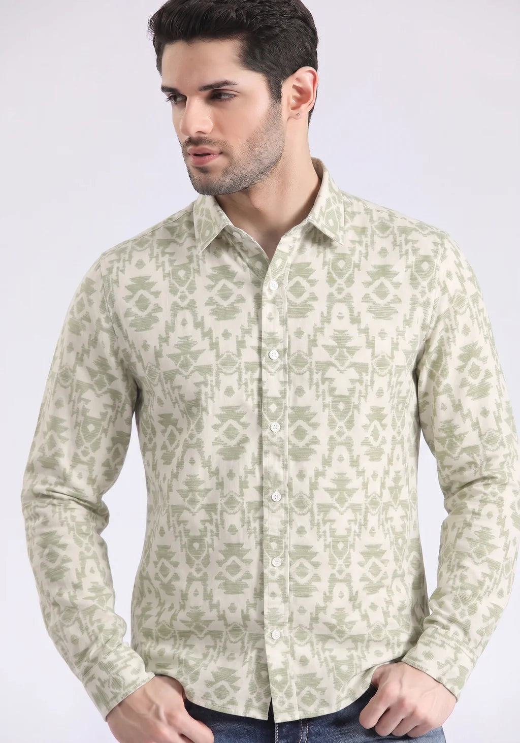 Men’s Premium Printed Casual Shirt – Full Sleeve