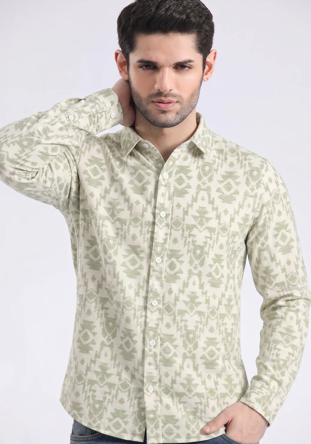 Men’s Premium Printed Casual Shirt – Full Sleeve