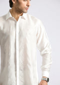 Men’s Premium White Linen-Blend Shirt