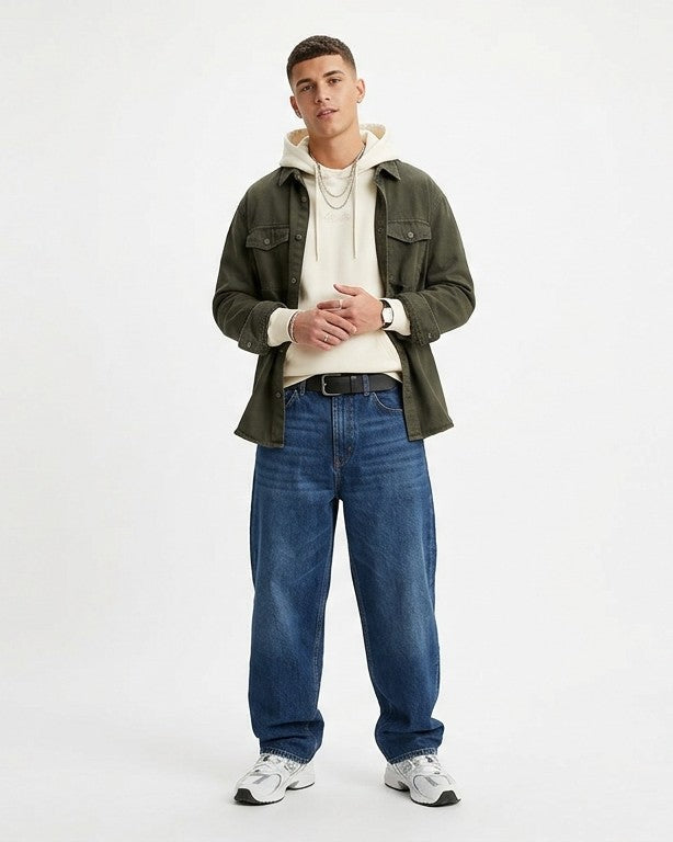 Premium Branded Baggie Jeans (Blue)