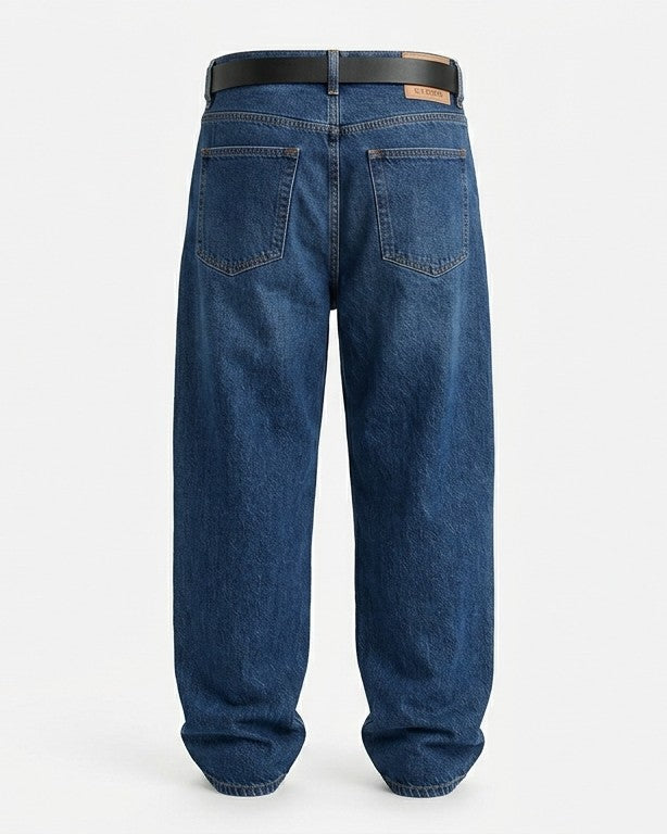 Premium Branded Baggie Jeans (Blue)