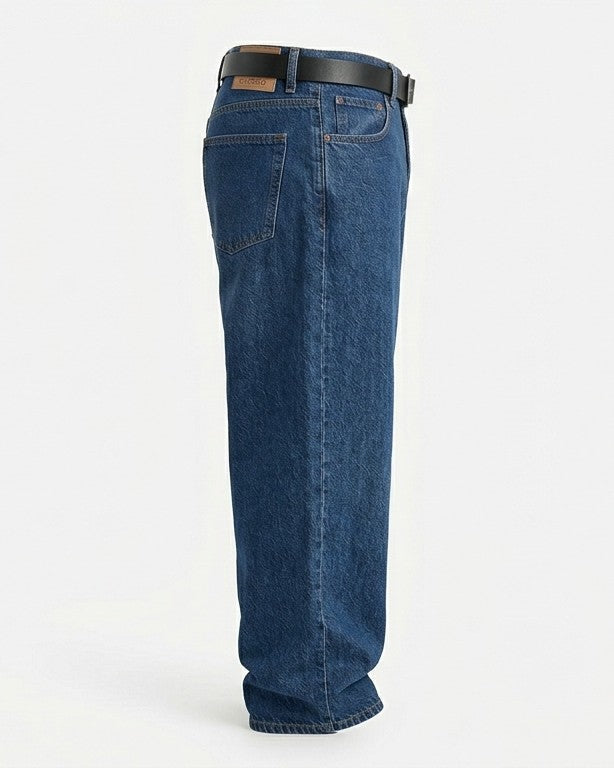 Premium Branded Baggie Jeans (Blue)