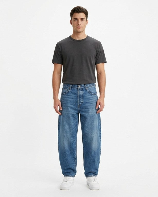 Premium Branded Baggie Jeans (Washed Blue)