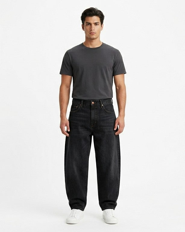 Premium Branded Baggie Jeans (Black)