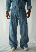 Premium Utility Cargo Jeans – Relaxed Baggy Fit