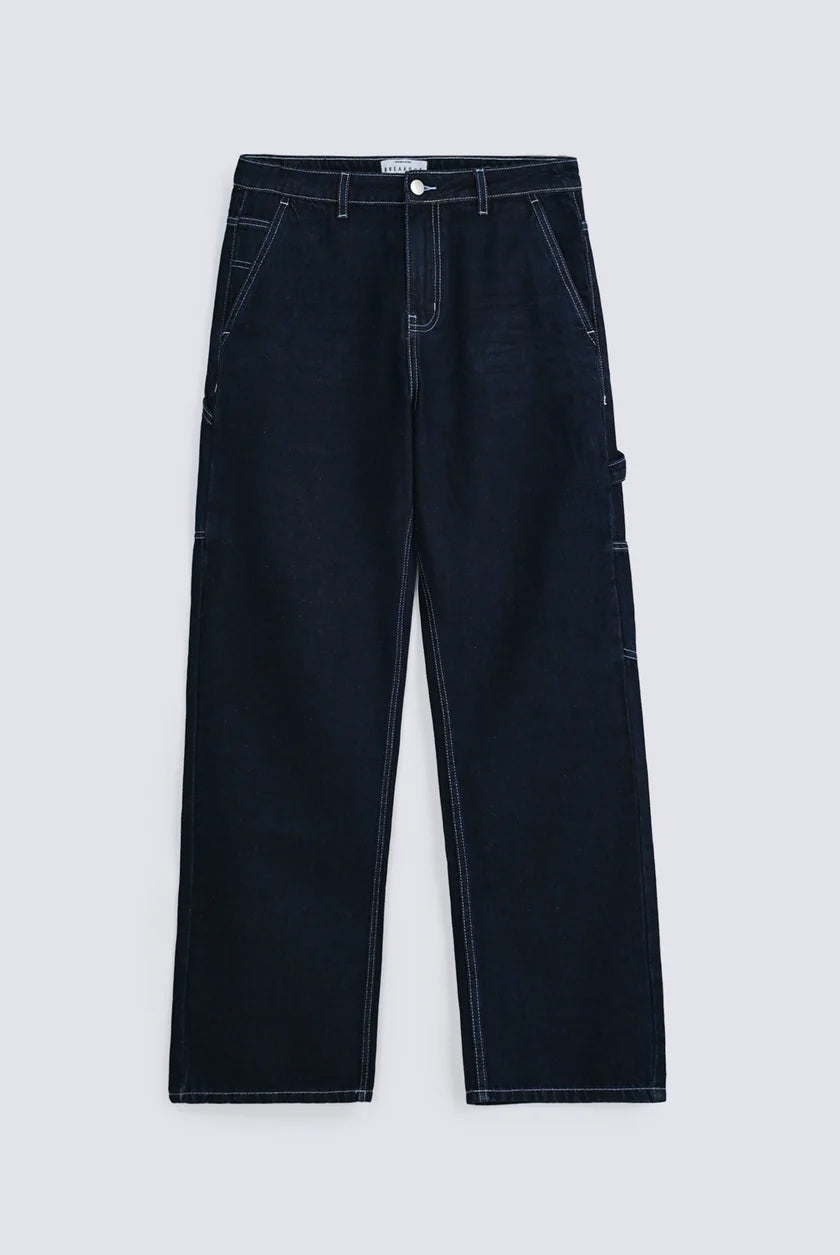 Utility Straight-Fit Denim Jeans – Dark Wash