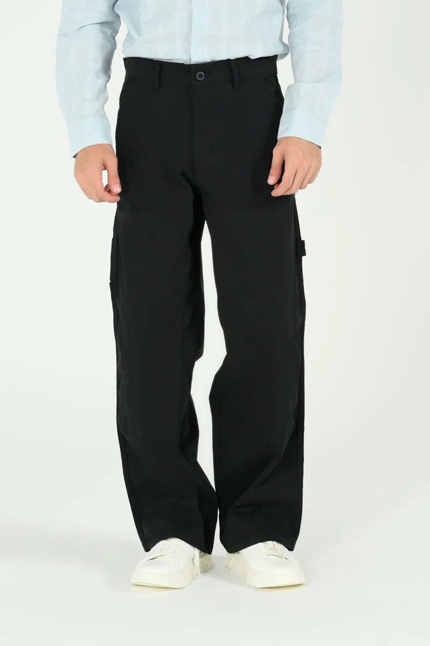 Men's Black Cargo Jogger Pants