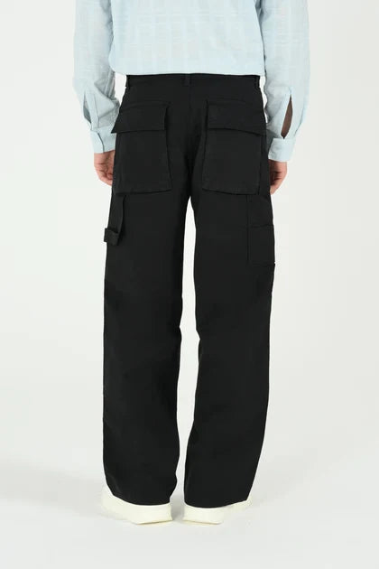 Men's Black Cargo Jogger Pants