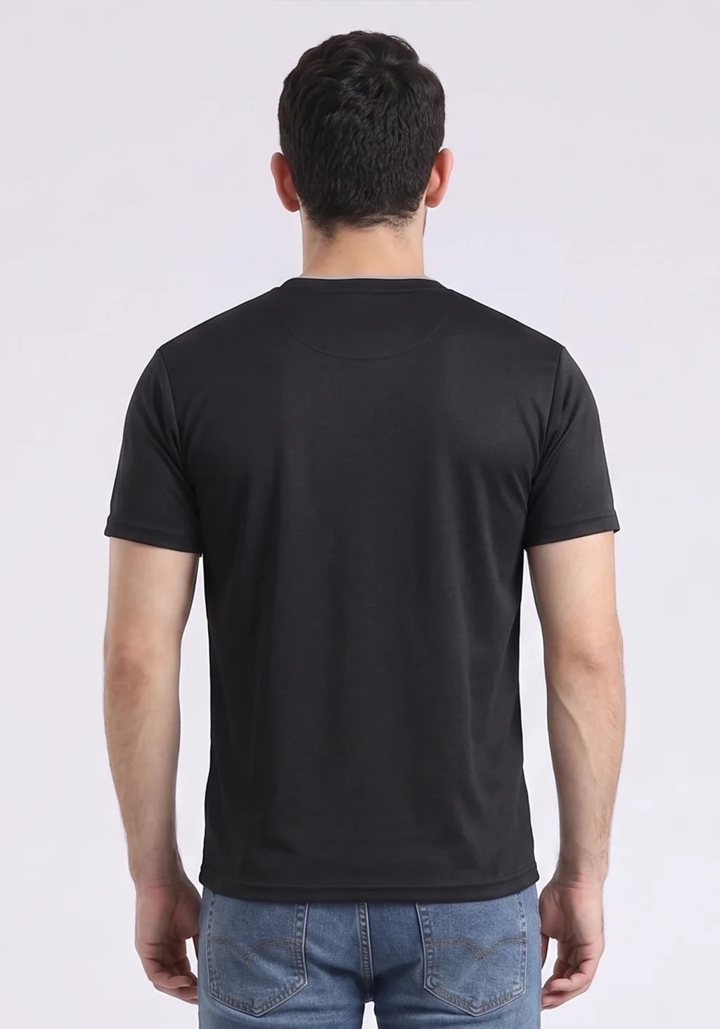 Men's Classic Fit Crew Neck Cotton T-Shirt – Black