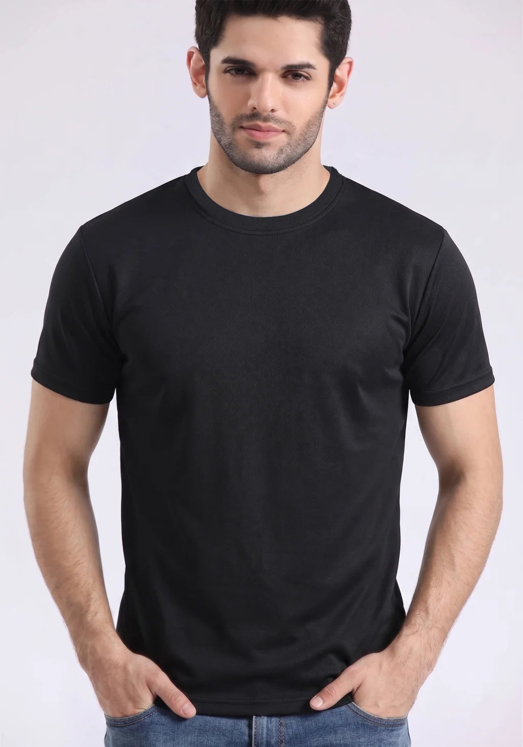Men's Classic Fit Crew Neck Cotton T-Shirt – Black